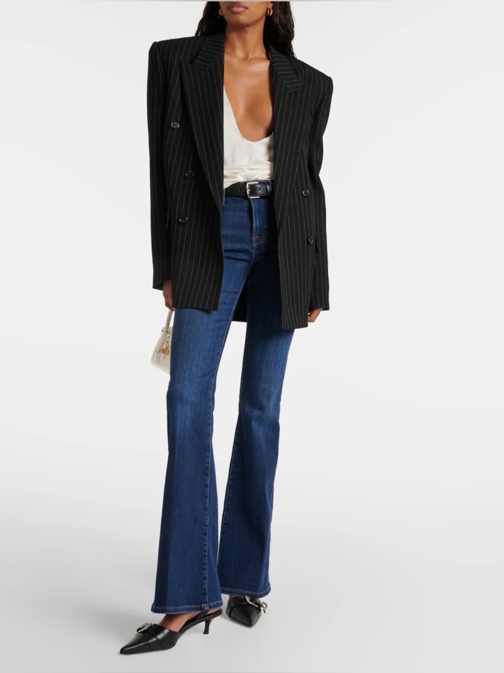 Frame Denim Medium Blue Flare Jeans